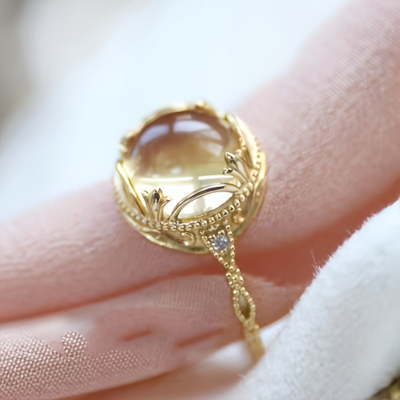 Golden Citrine Vintage Ring