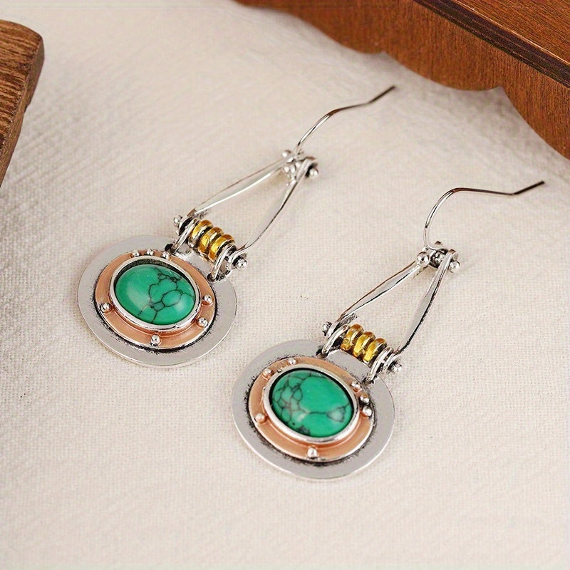 Graceful Turquoise Geometric Earrings