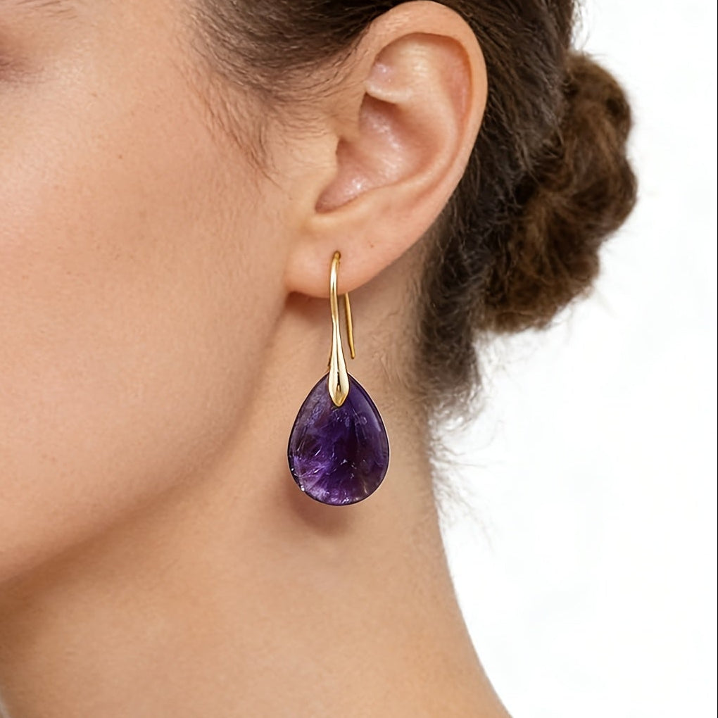 Refined Teardrop Charm Earrings