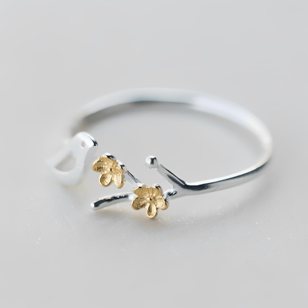 Twin Floral Blossom Ring