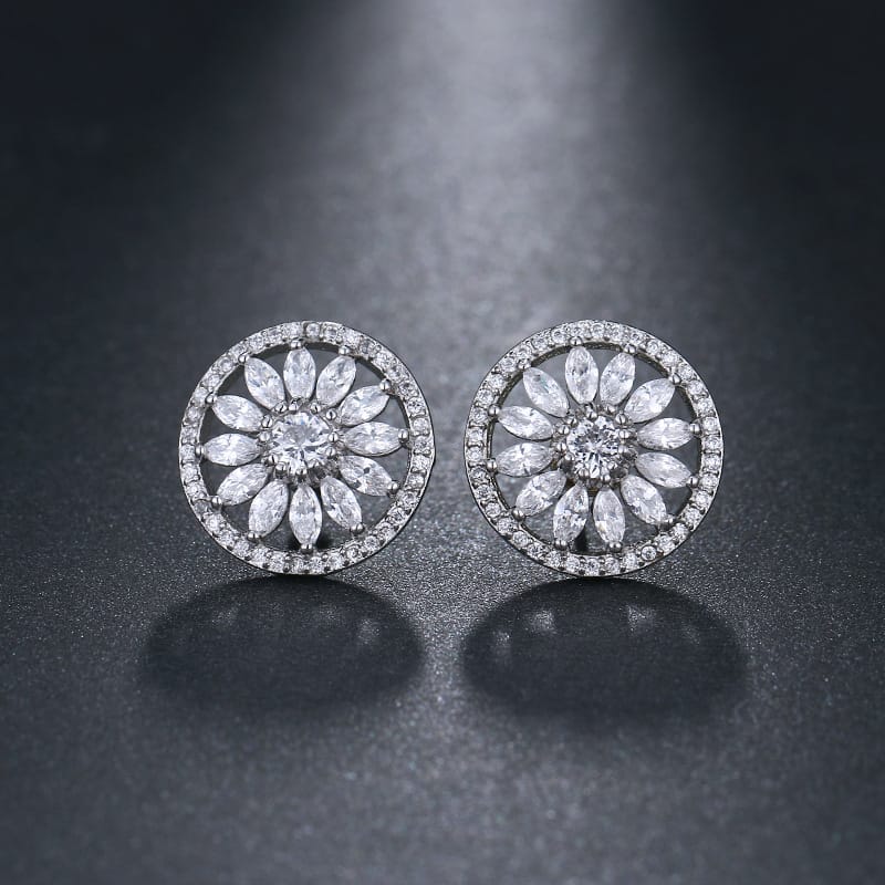 Crystal Flower Luxe Earrings