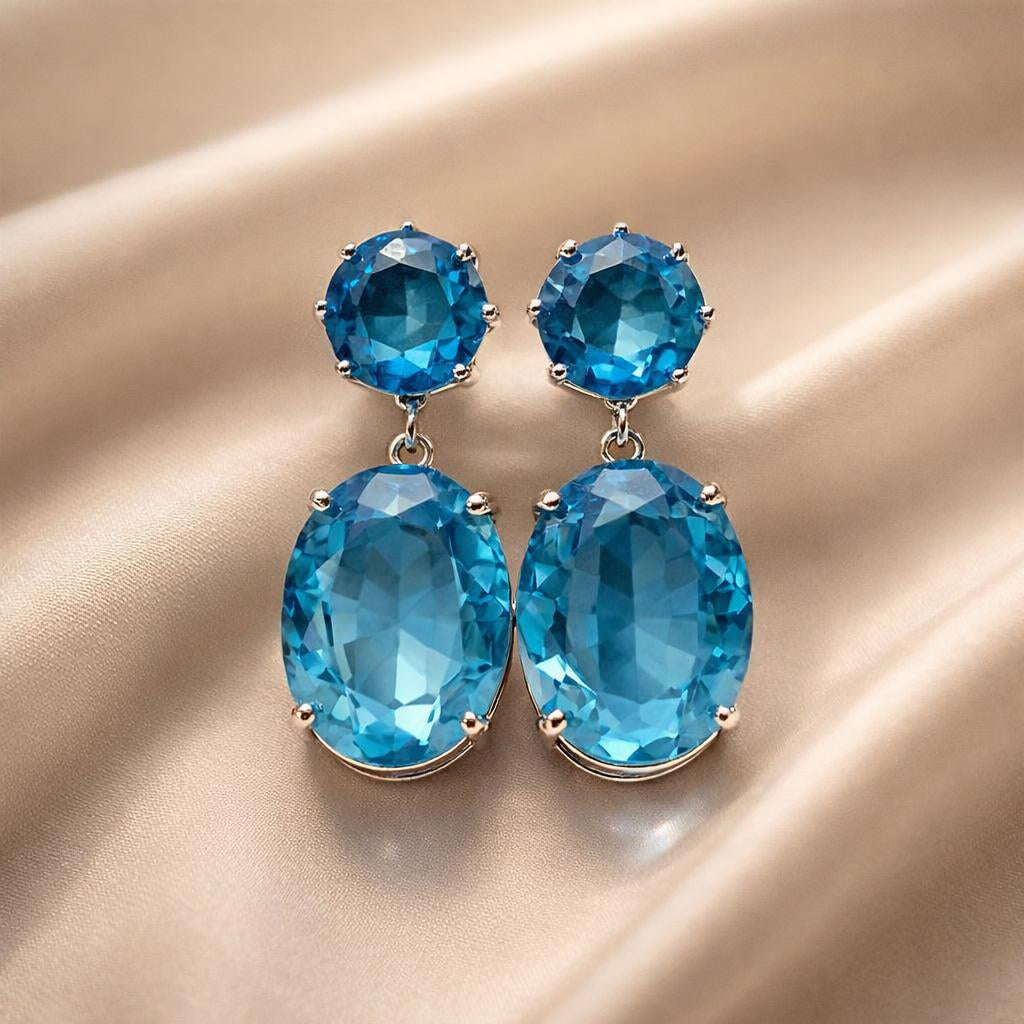 White Gold Majestic Zirconia Earrings