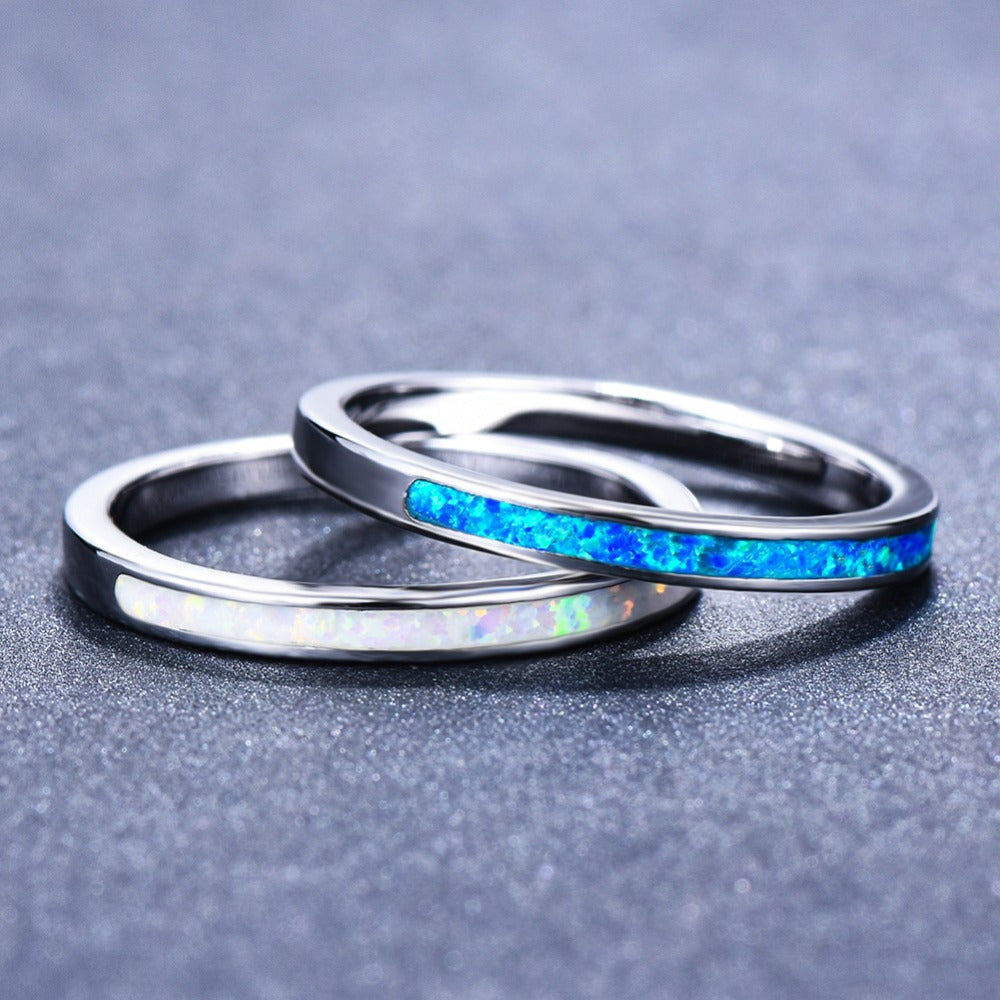 Iridescent Delicate Opal Ring