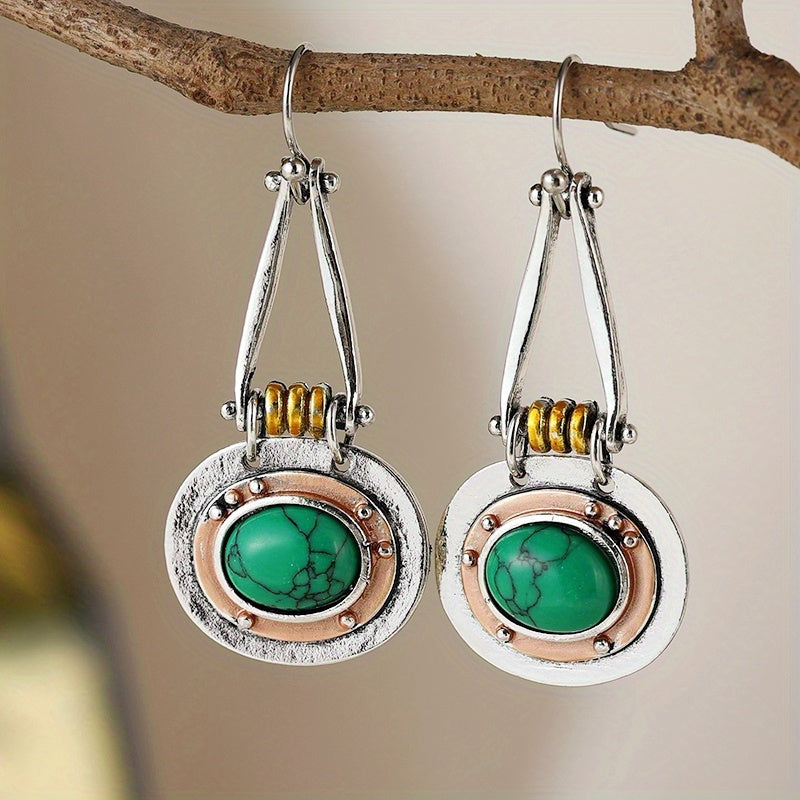 Graceful Turquoise Geometric Earrings