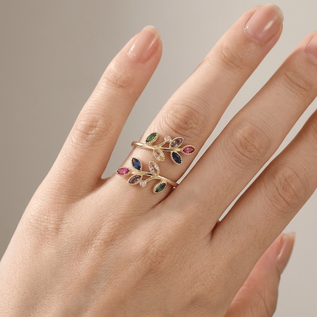 Luxury Leaf Wrap Ring