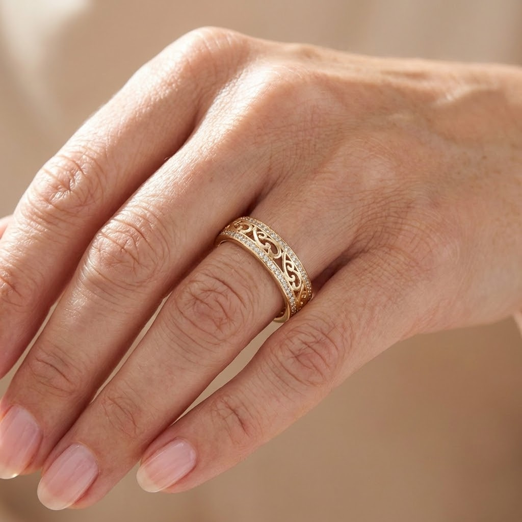 Vintage Zirconia Band Ring