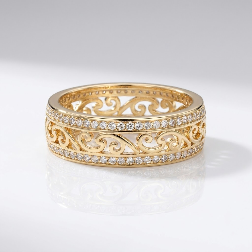 Vintage Zirconia Band Ring
