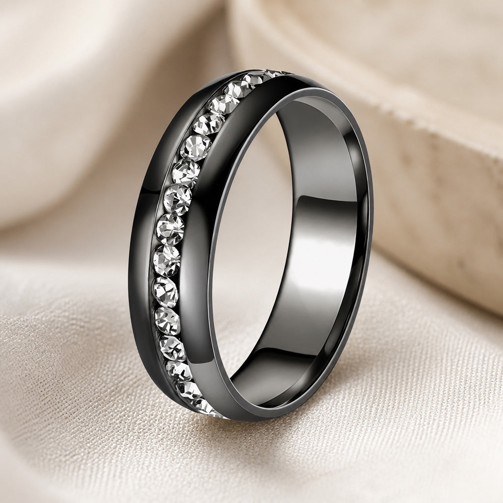 Inlaid Cubic Zirconia Fashion Ring