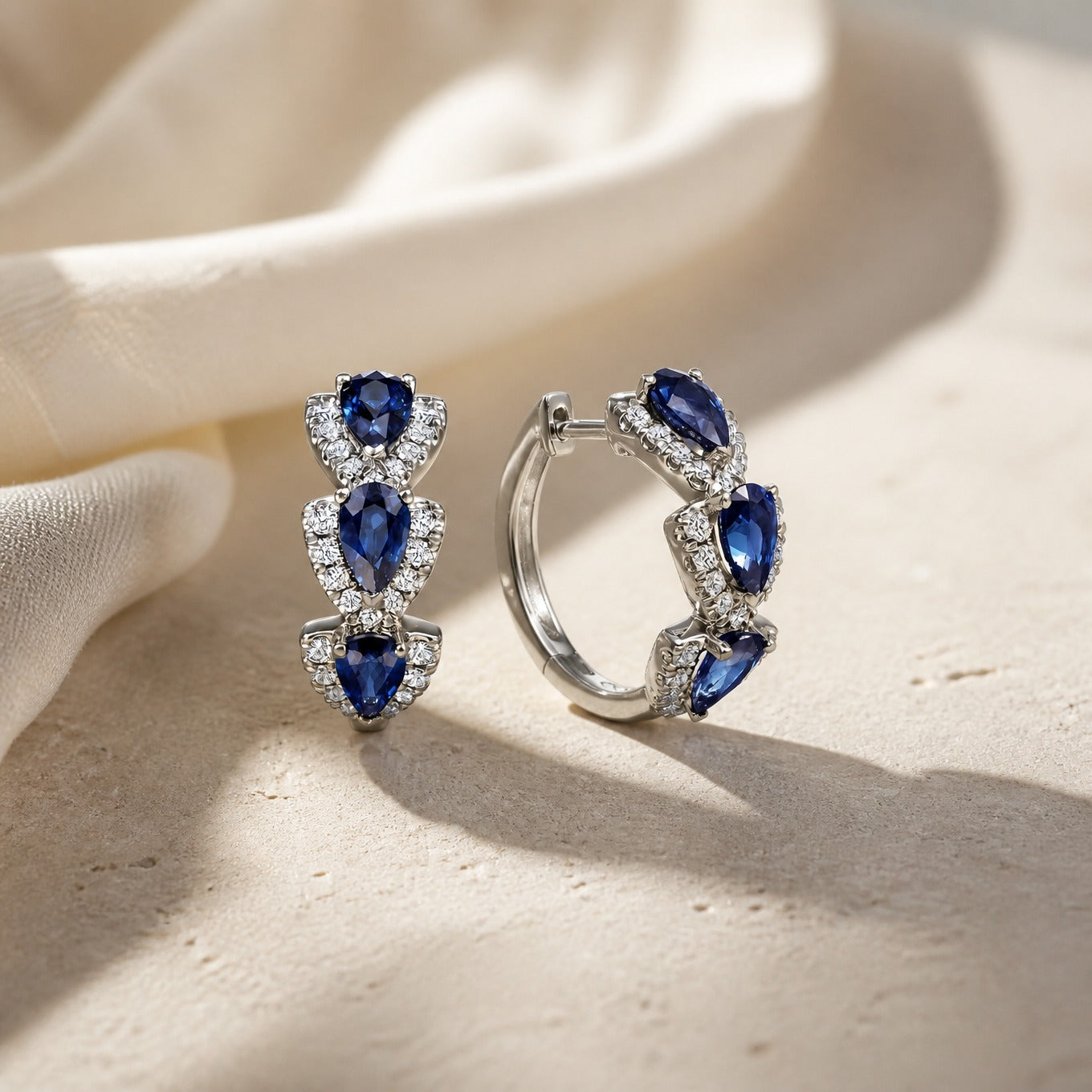 Opulent Sapphire Earrings