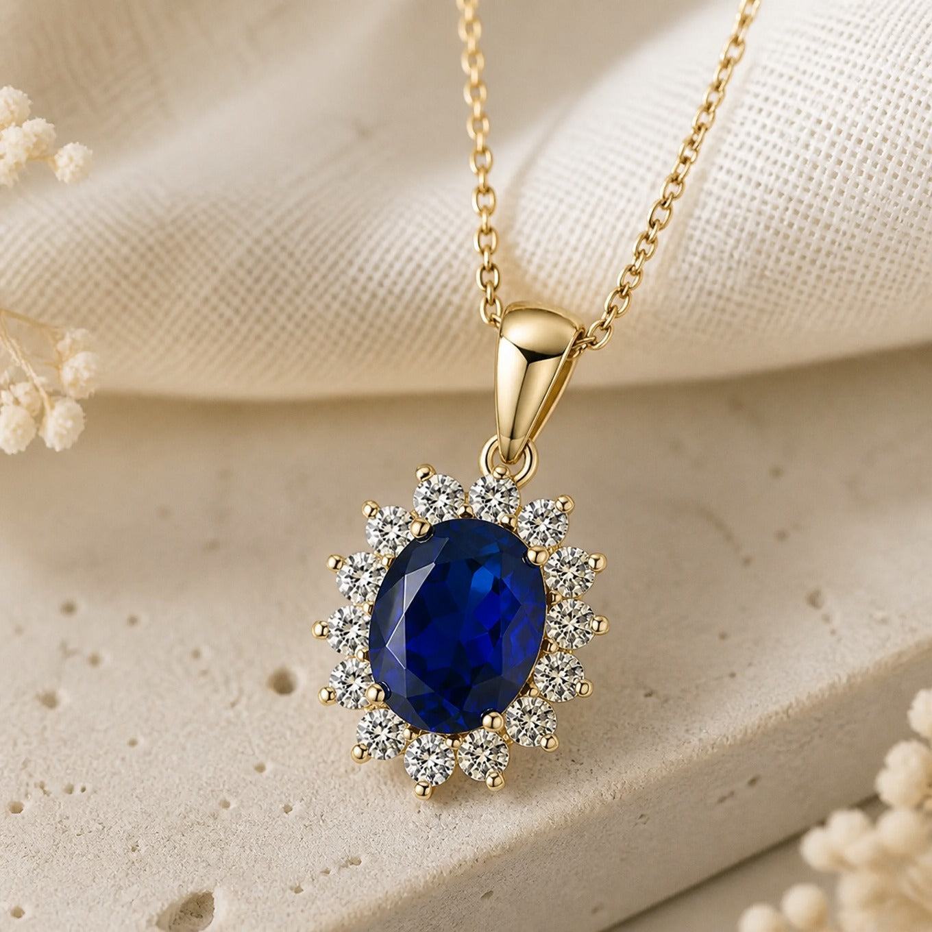 Blue Sapphire Radiance Pendant