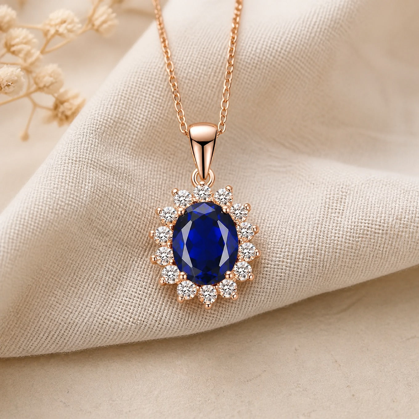 Blue Sapphire Radiance Pendant