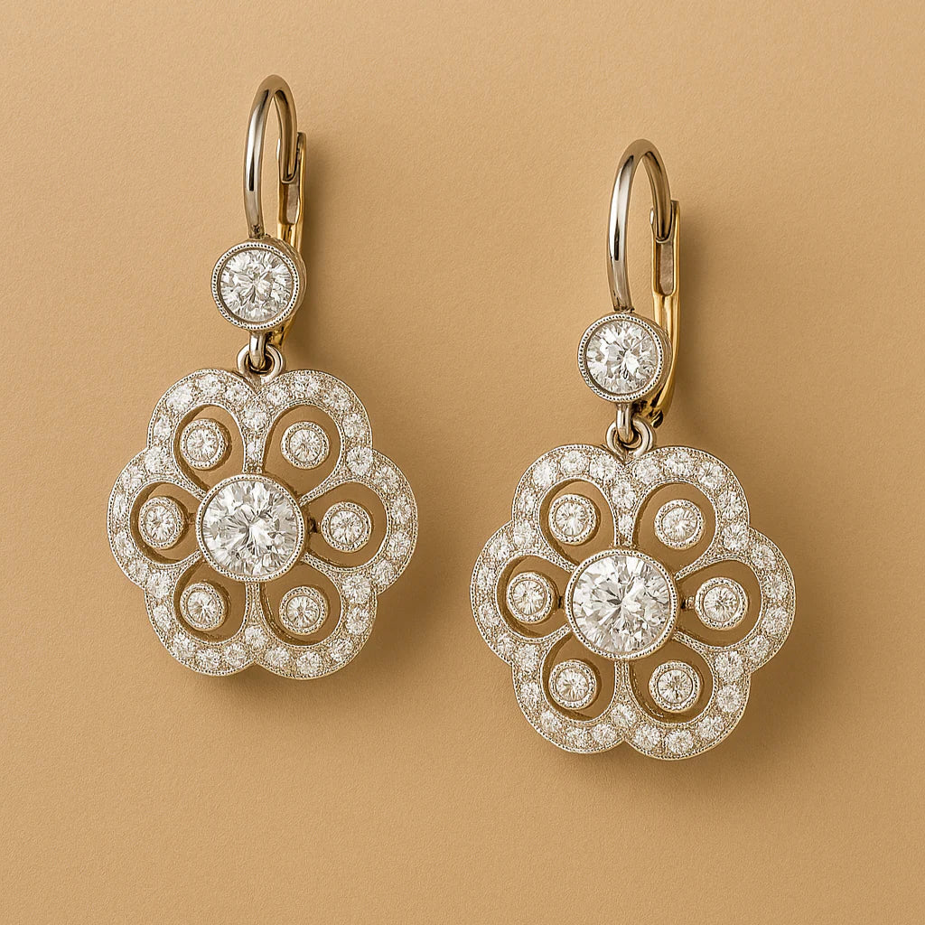 Crystal Mandala Retro Earrings