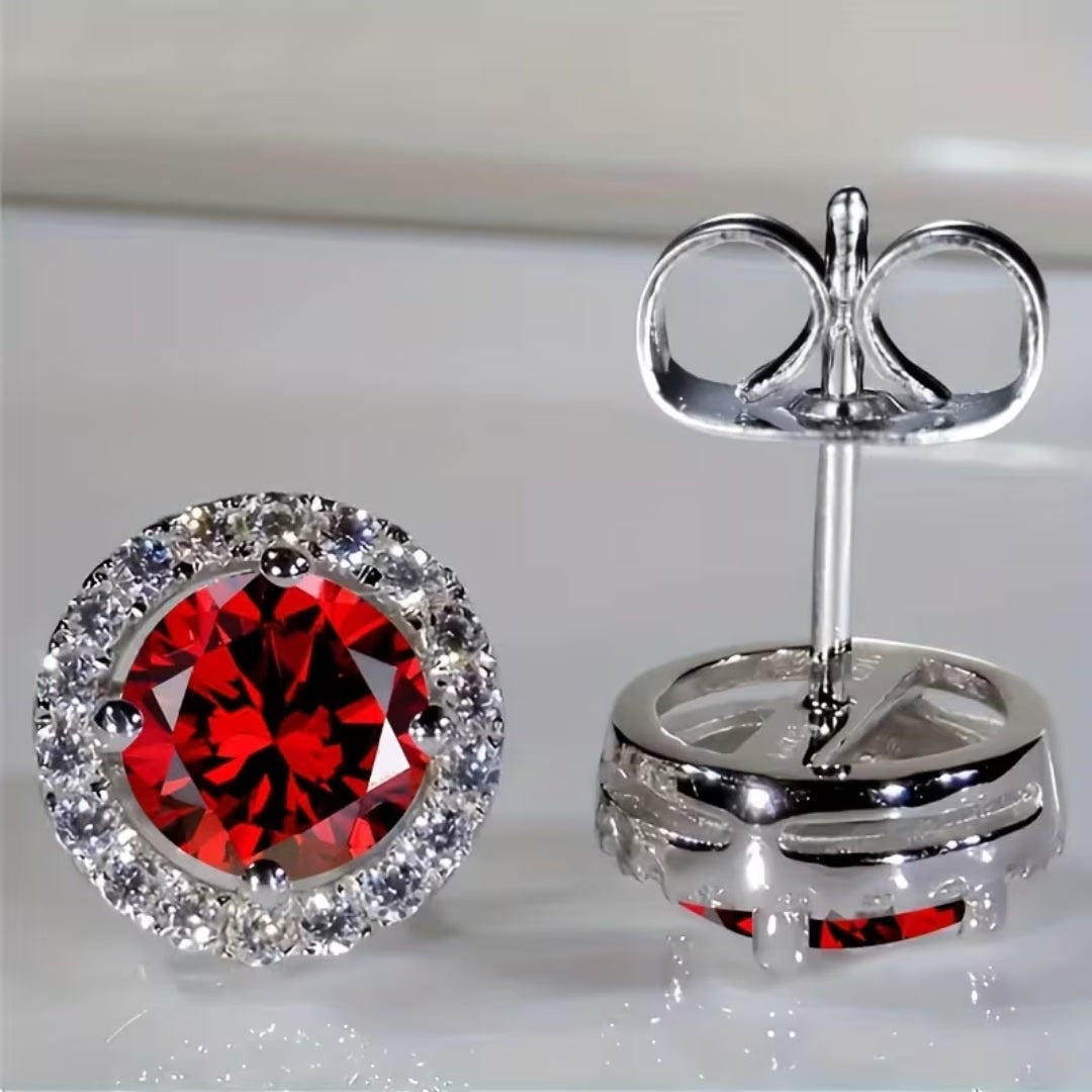 Emerald Classic Halo Stud Earrings