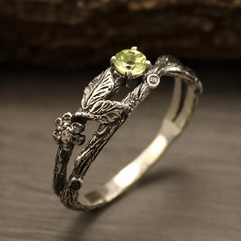 Green Zirconia Branch Ring