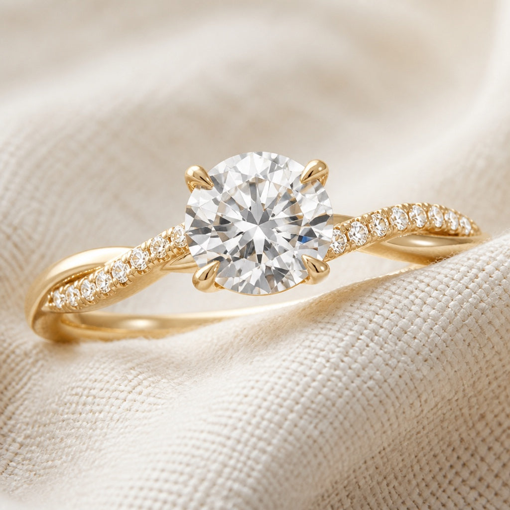 Twisted Diamond Eternity Ring