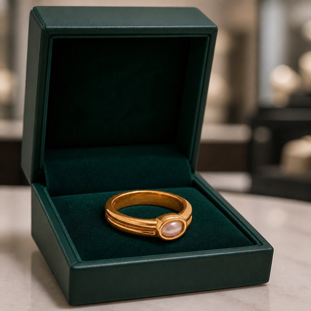 Pearl Delight Gold Ring