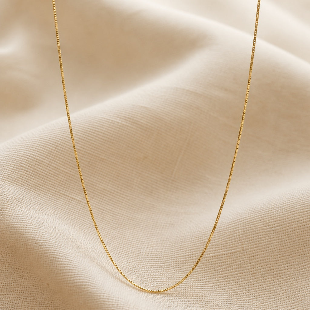 Minimalist Gold Box Necklace