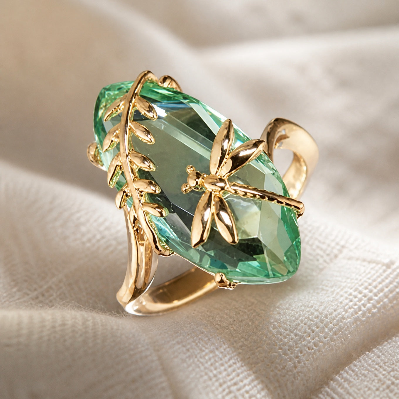 Timeless Dragonfly Crystal Ring