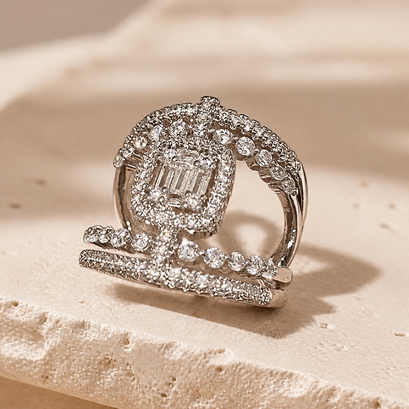 Timeless Zirconia Silver Ring