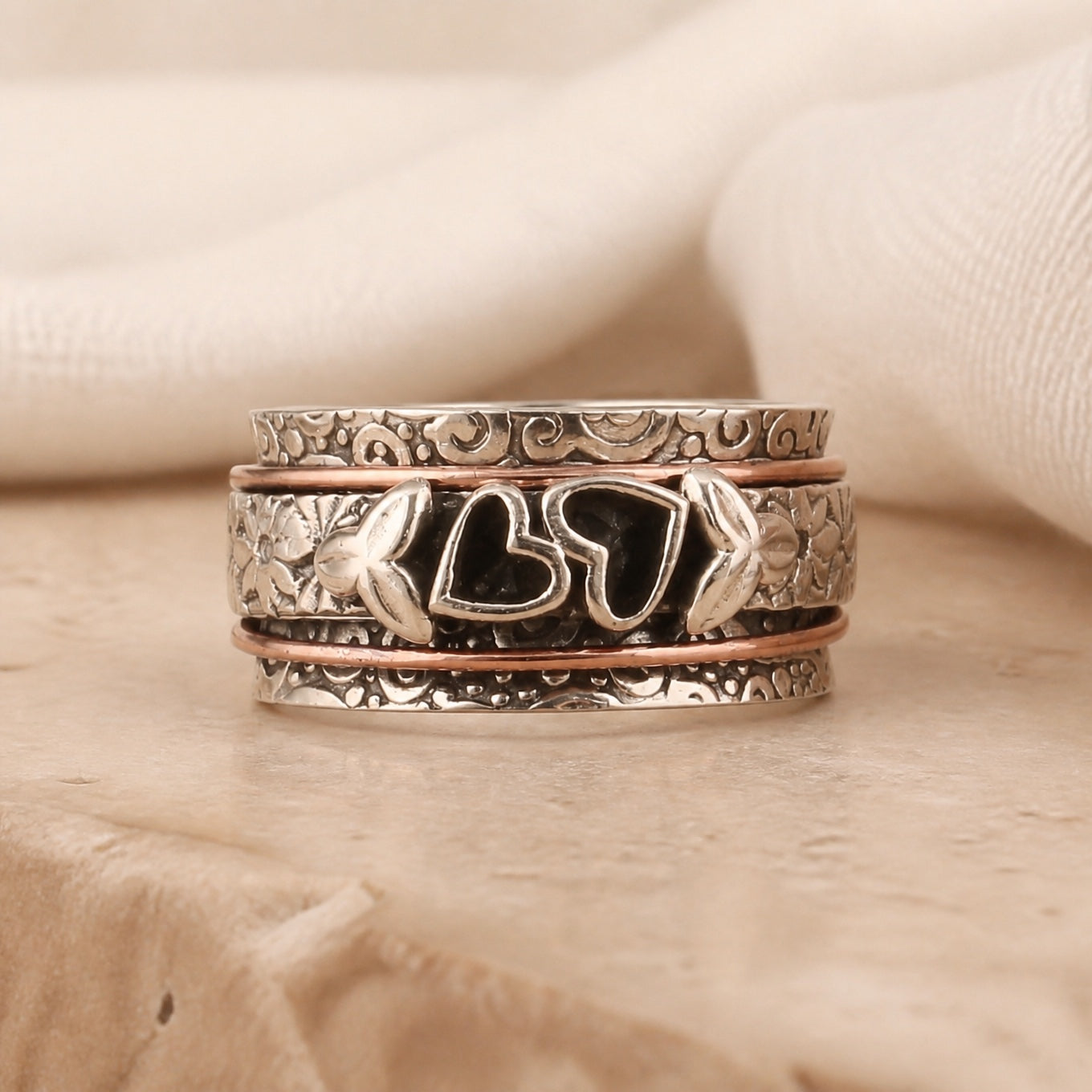 Retro Style Heart Ring