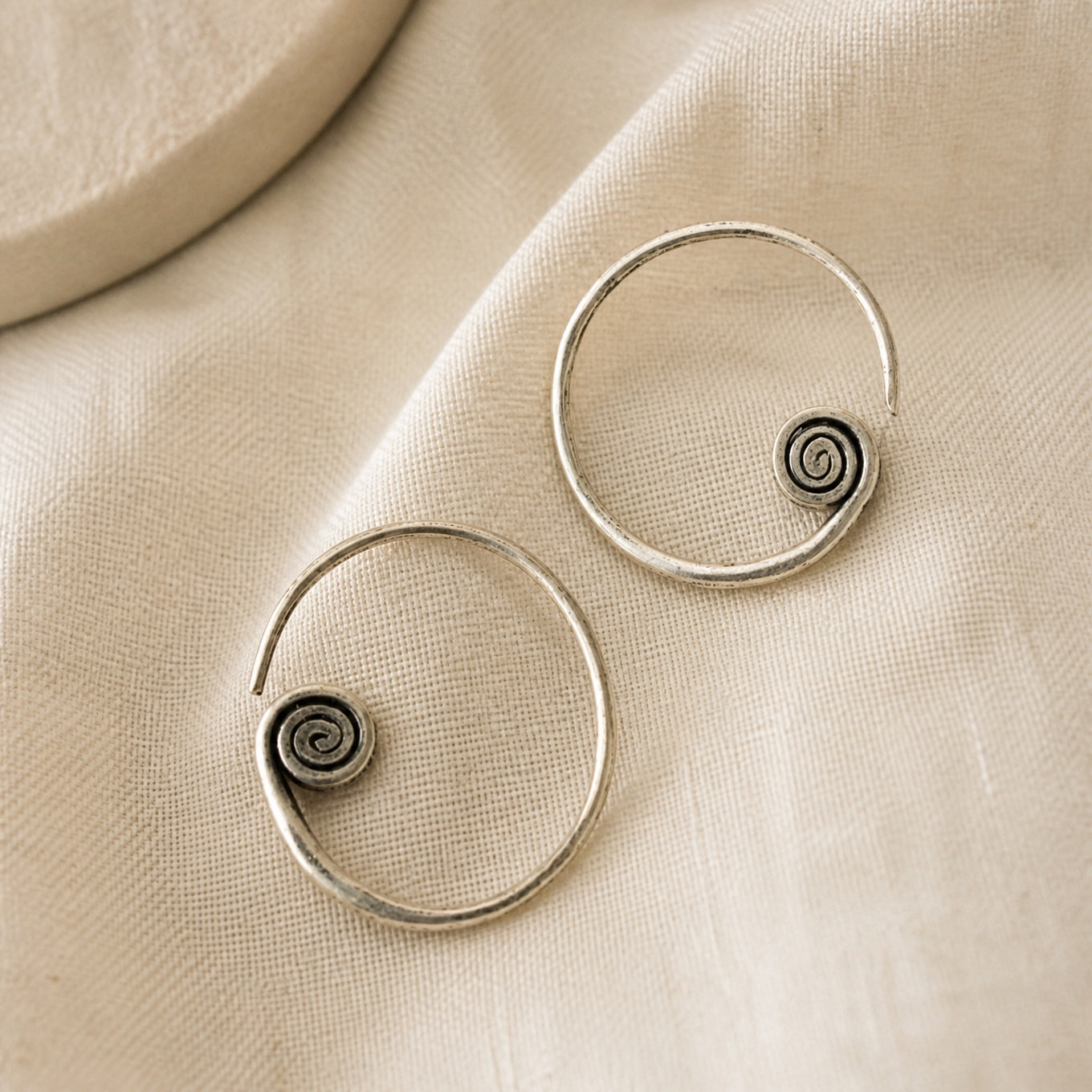 Spiral Hoop Minimalist Earrings