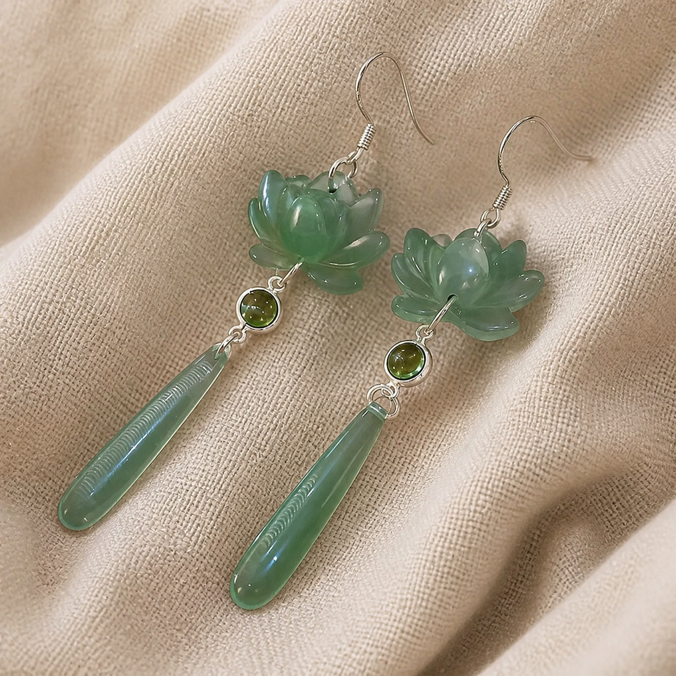 Floral Tassel Dangle Earrings