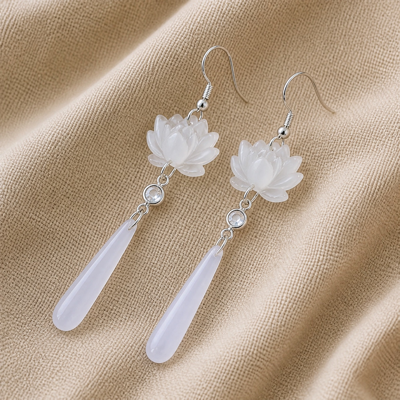 Floral Tassel Dangle Earrings