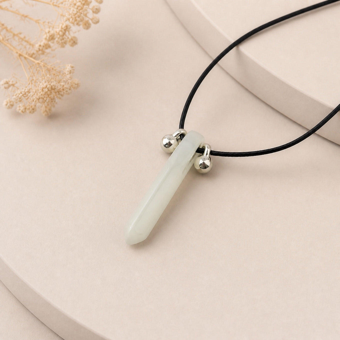 Minimalist Jade Point Pendant Necklace