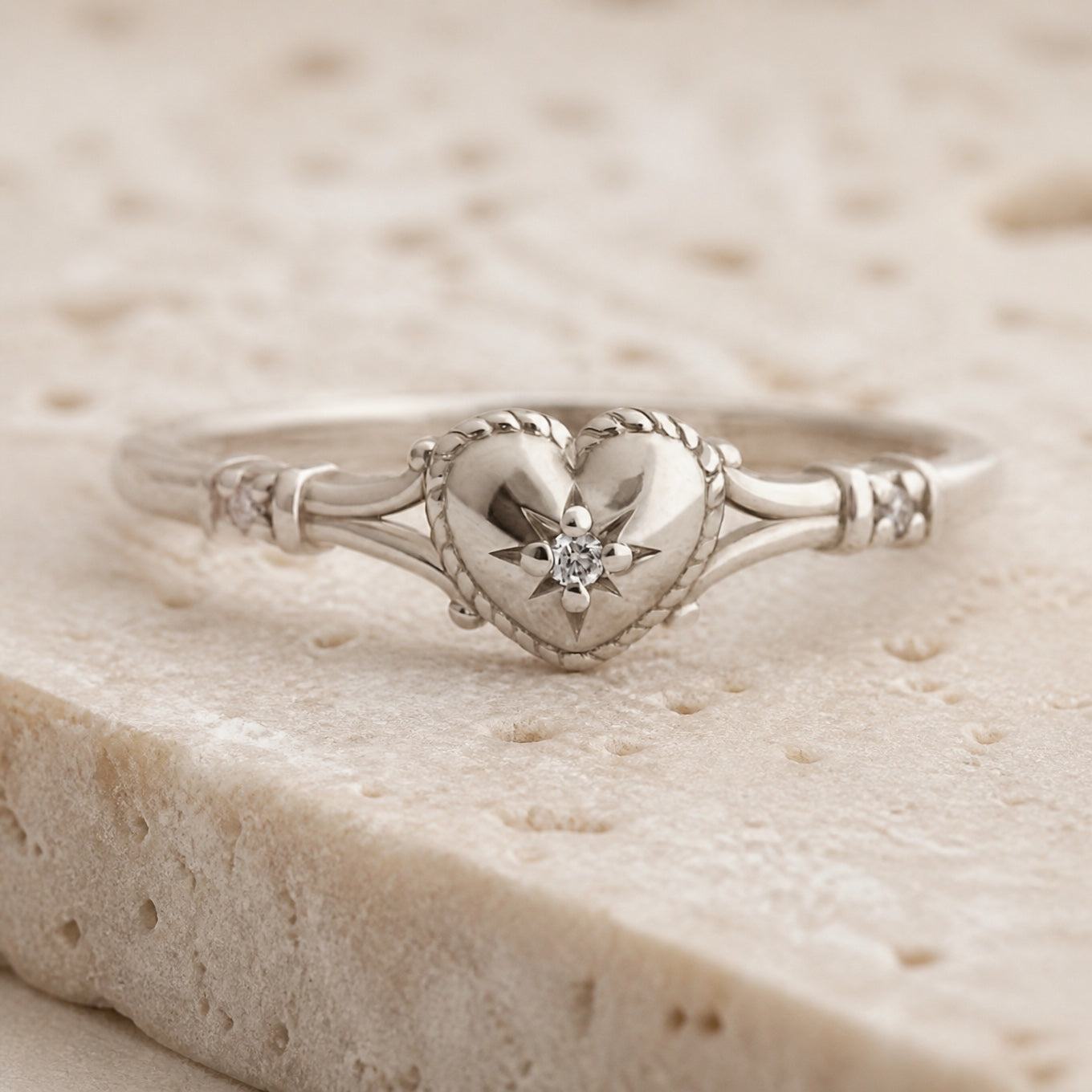 Radiant Boho Heart Ring