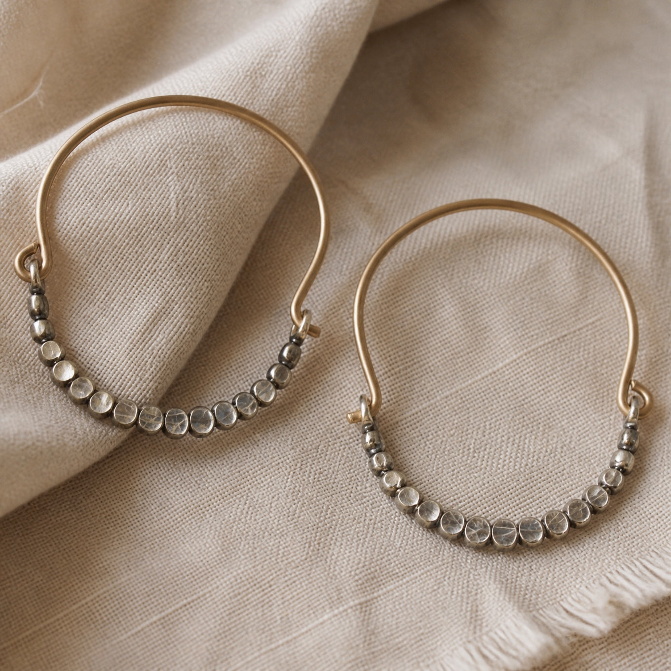Handcrafted Two Tone Earrings