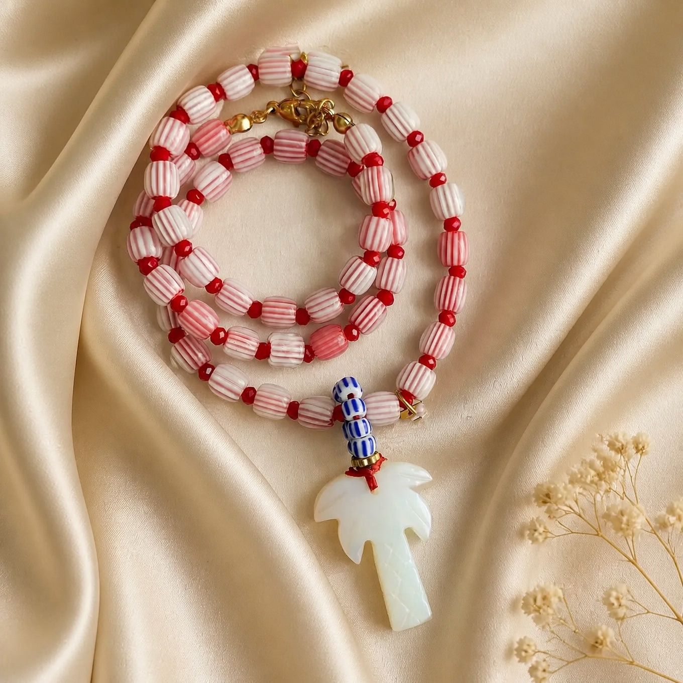 Trendy Pumpkin Beads Necklace