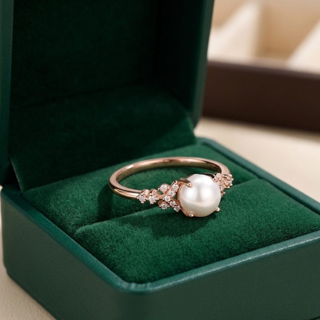 Pearl Blossom Accent Promise Ring