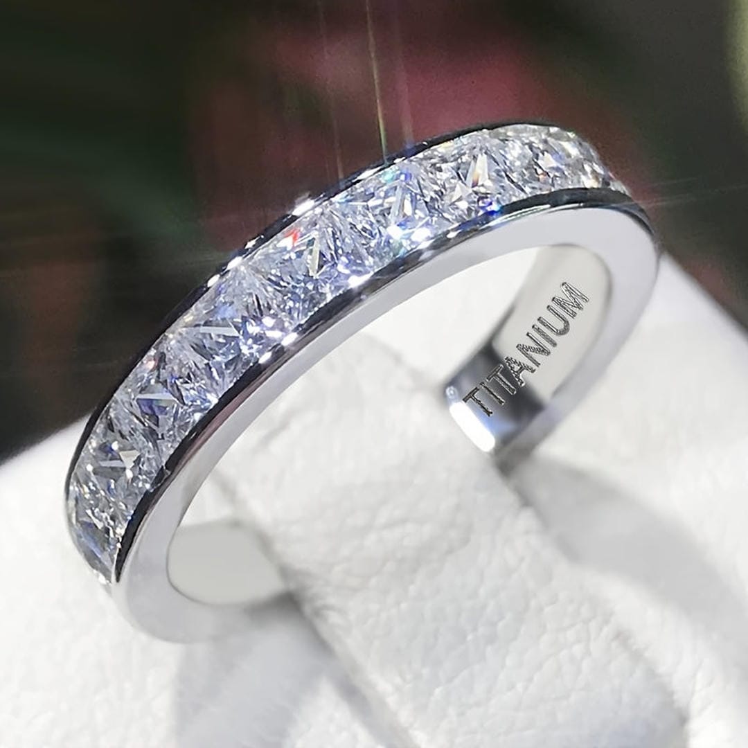 Princess Titanium Eternity Band