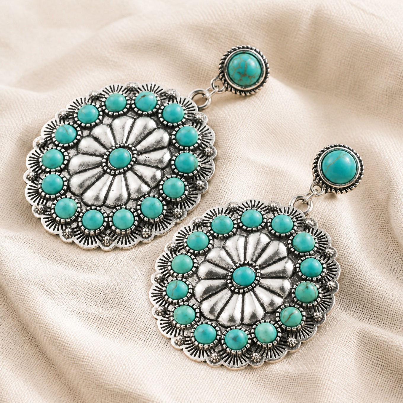 Turquoise Pearl Couture Earrings