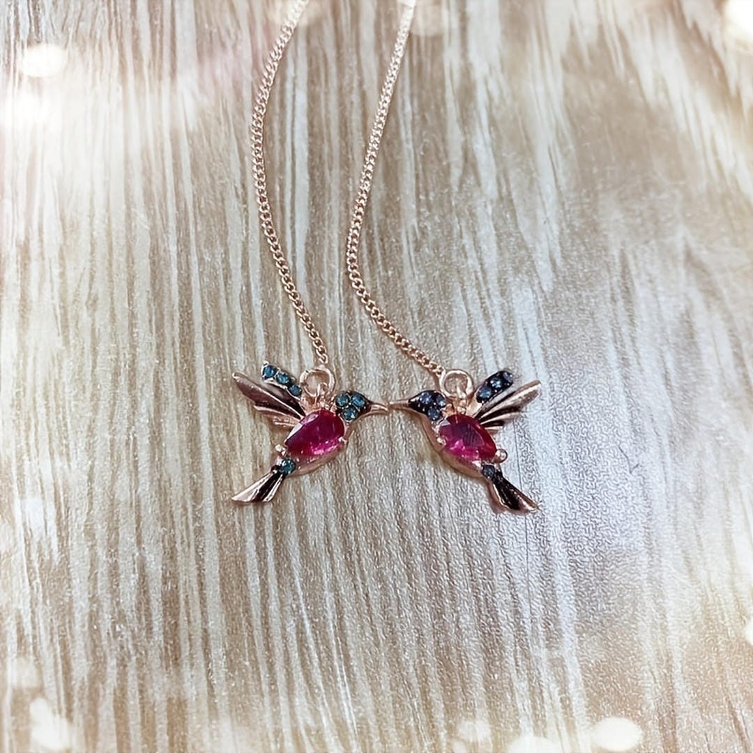 Hummingbird Gem Threader Earrings