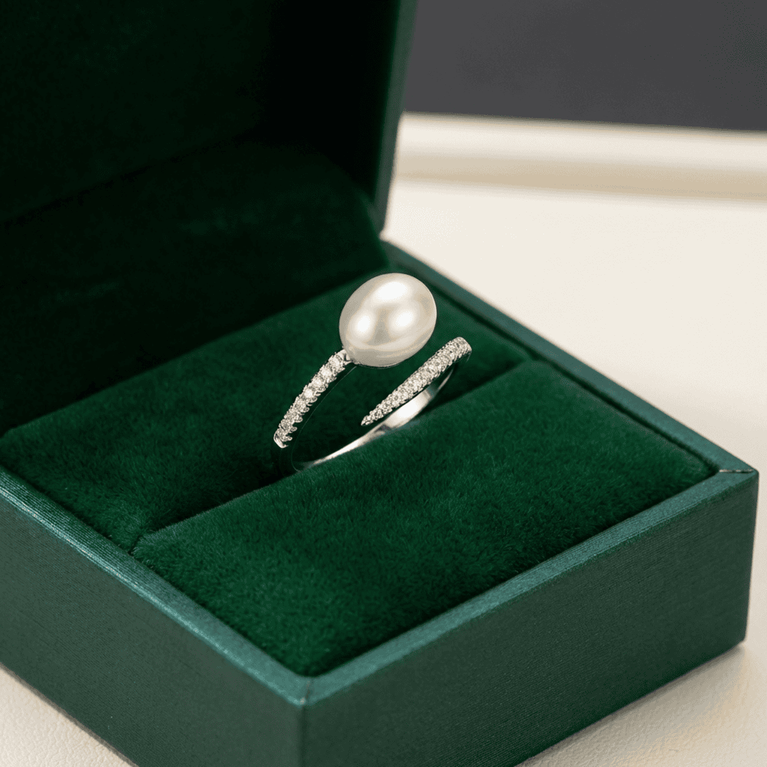 Pearl Cuff Wrap Open Ring