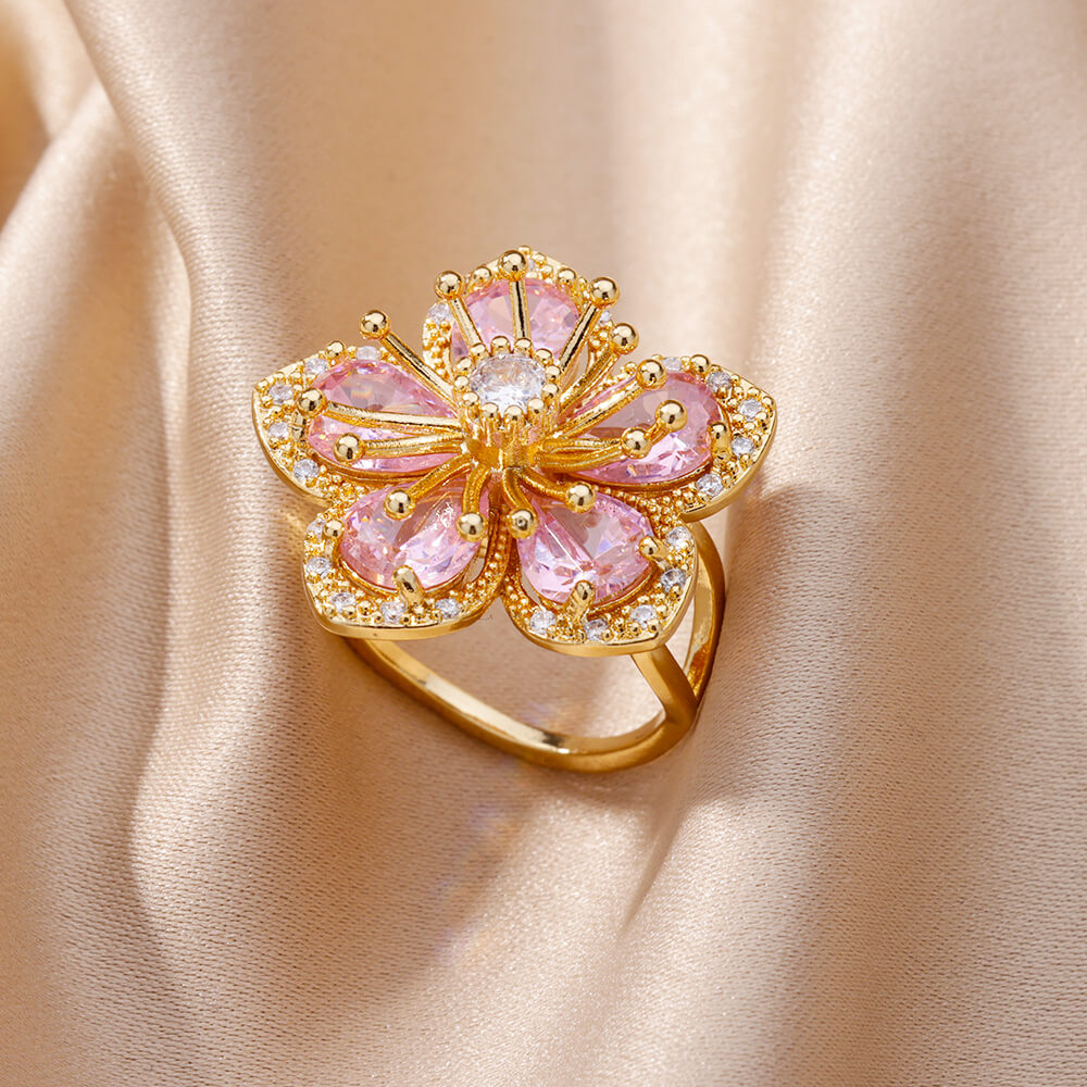 Pink Crystal Majesty Ring