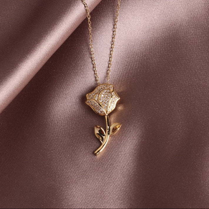 Eternal Floral Rose Necklace