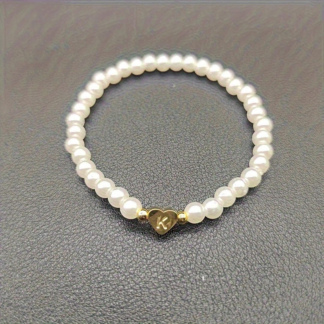 A-Z Pearl Beaded Bracelet