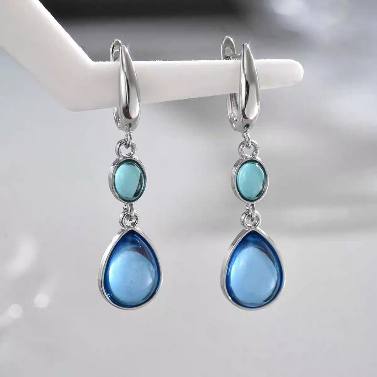 Elite Link Teardrop Pearls Earrings