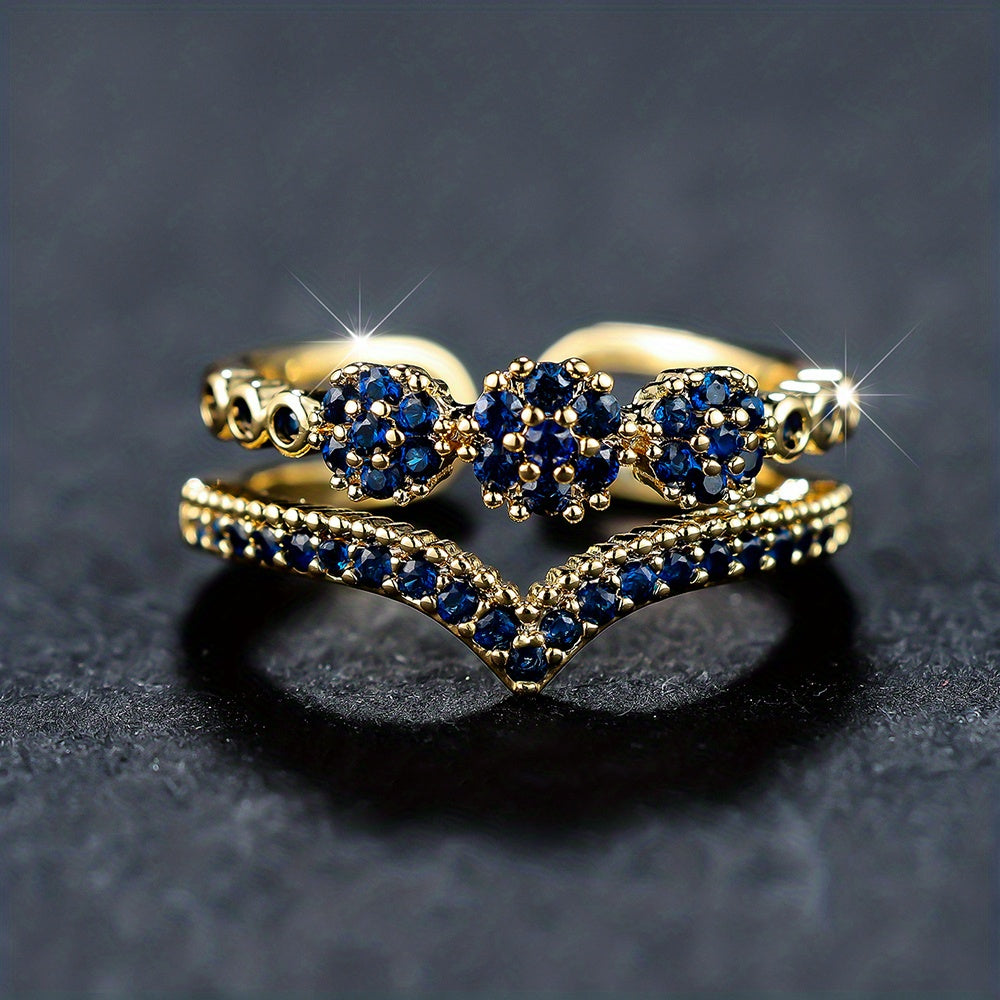 Luxurious Double Layer Ring