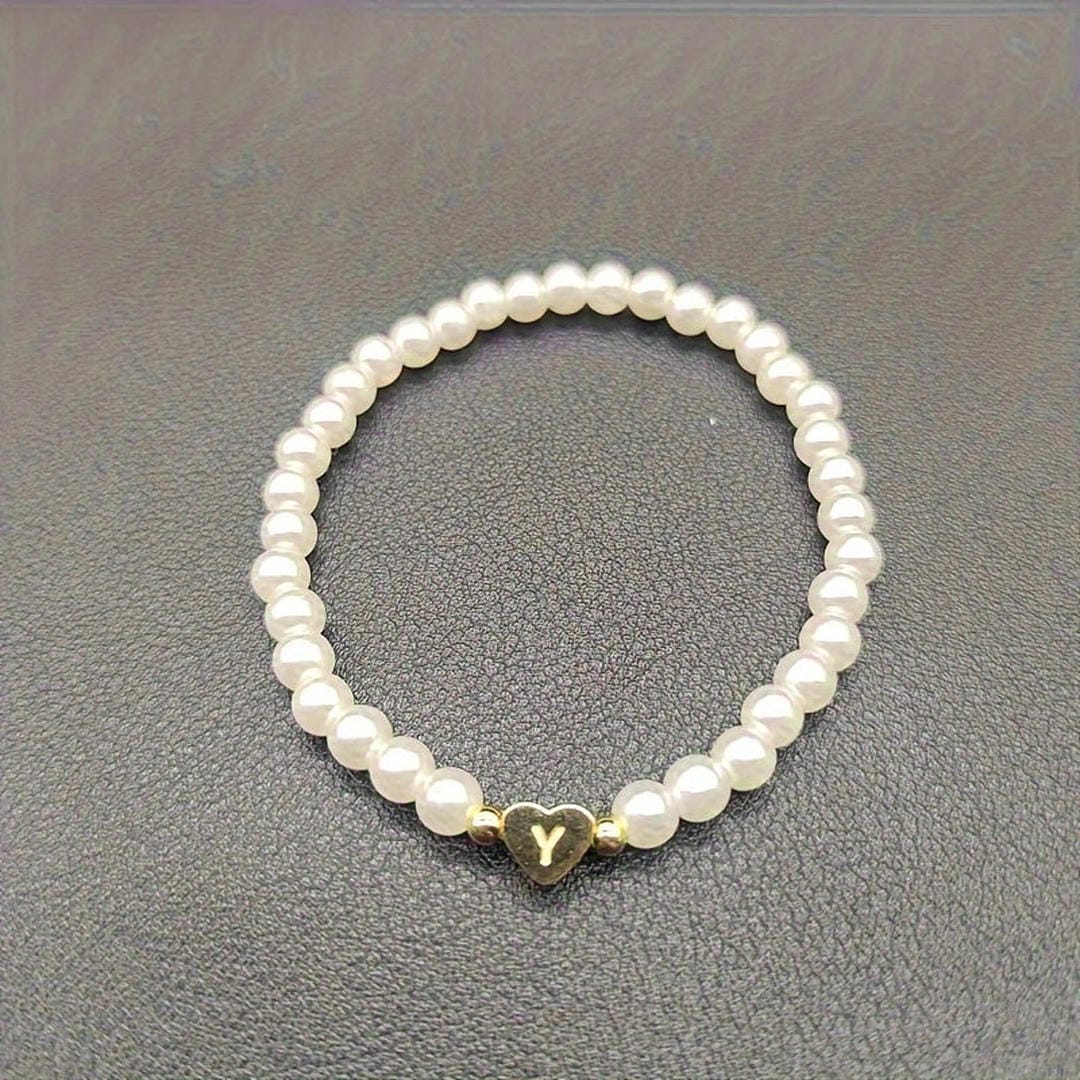 A-Z Pearl Beaded Bracelet