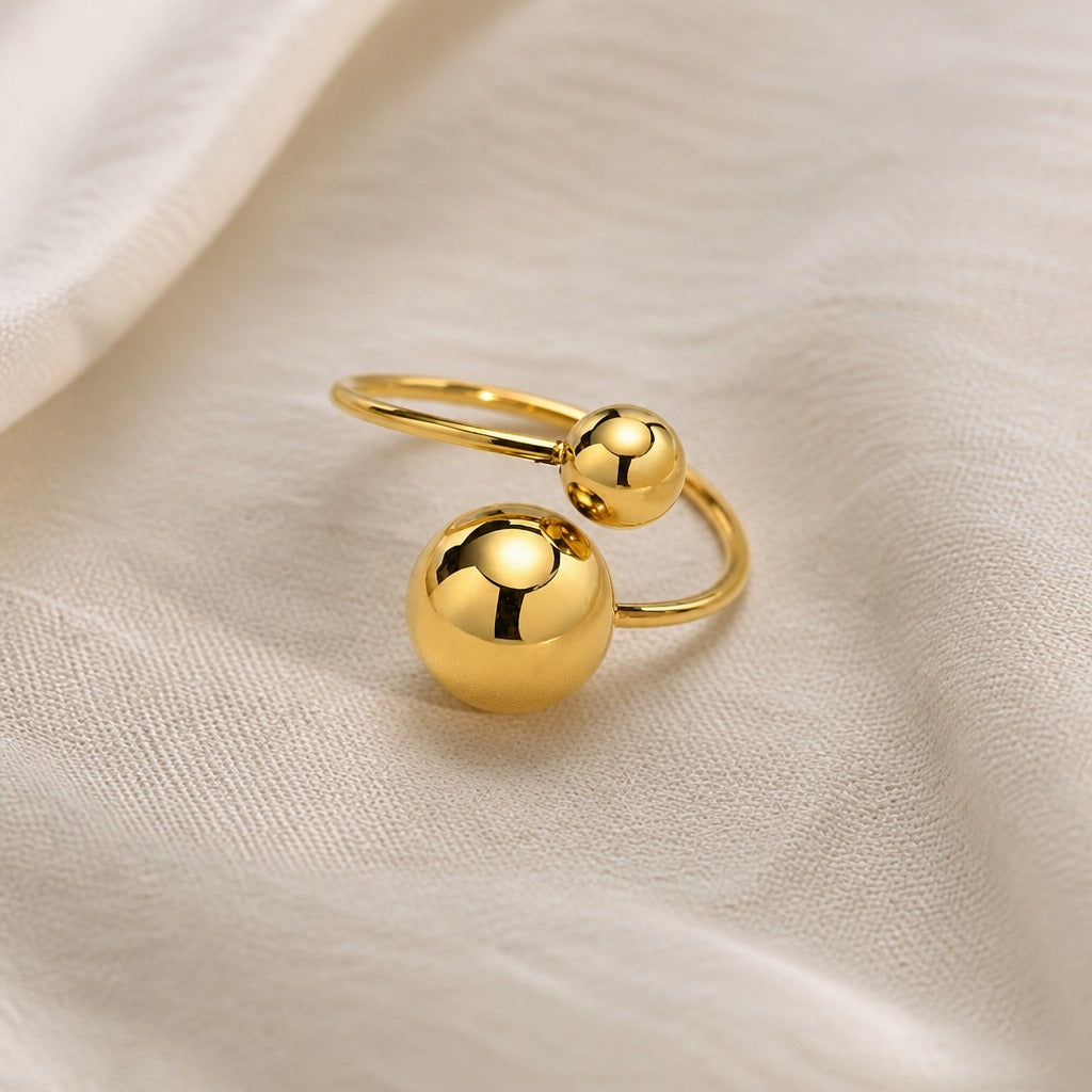 Camille Golden Sphere Ring