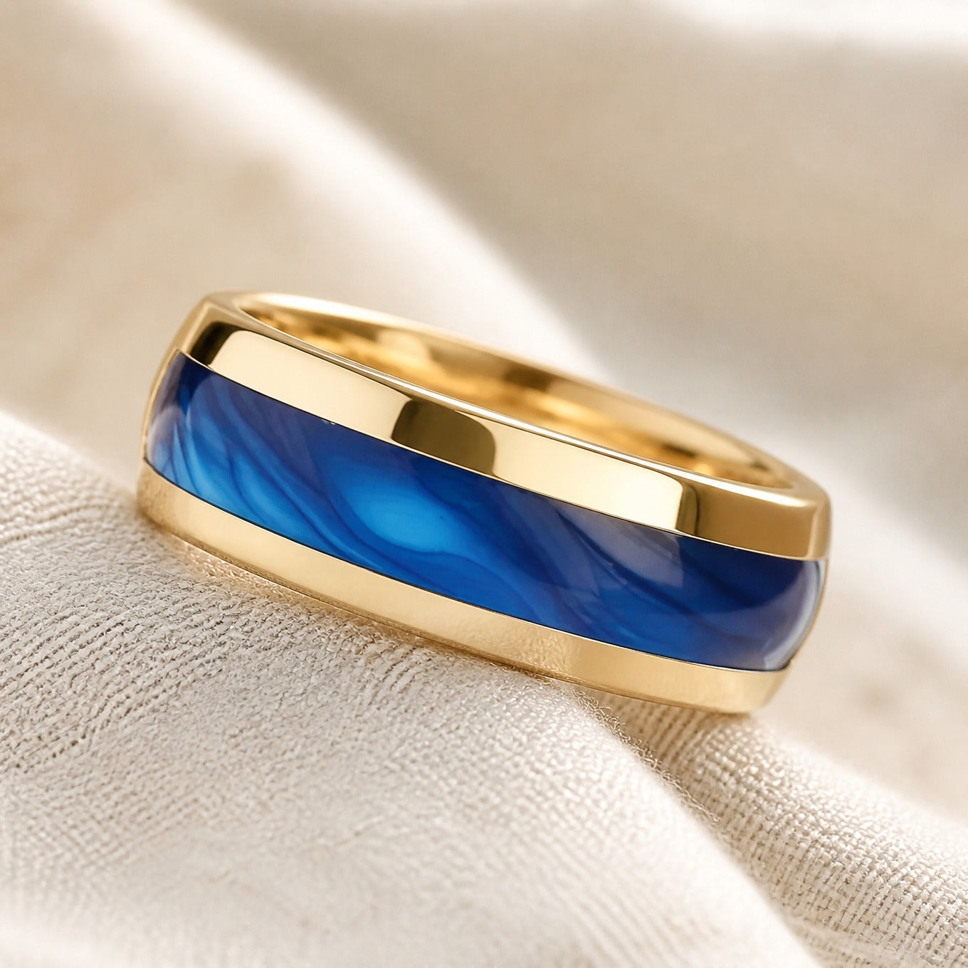 Gold Sapphire Band Ring