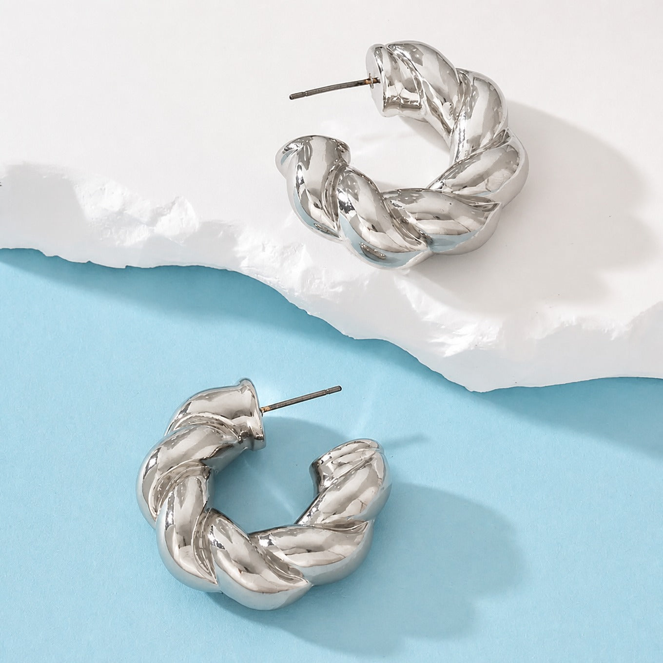 Gold Silver Hoop Earrings