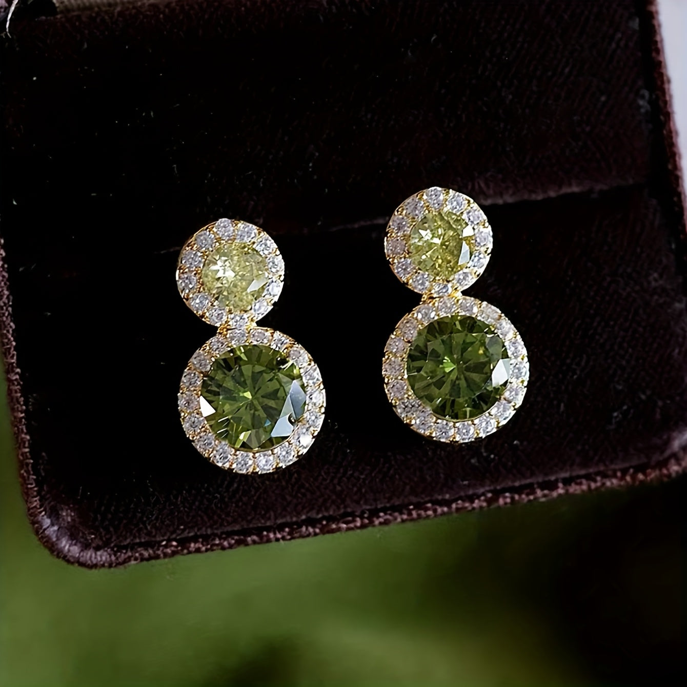 Retro Geometric Cubic Zirconia Earrings
