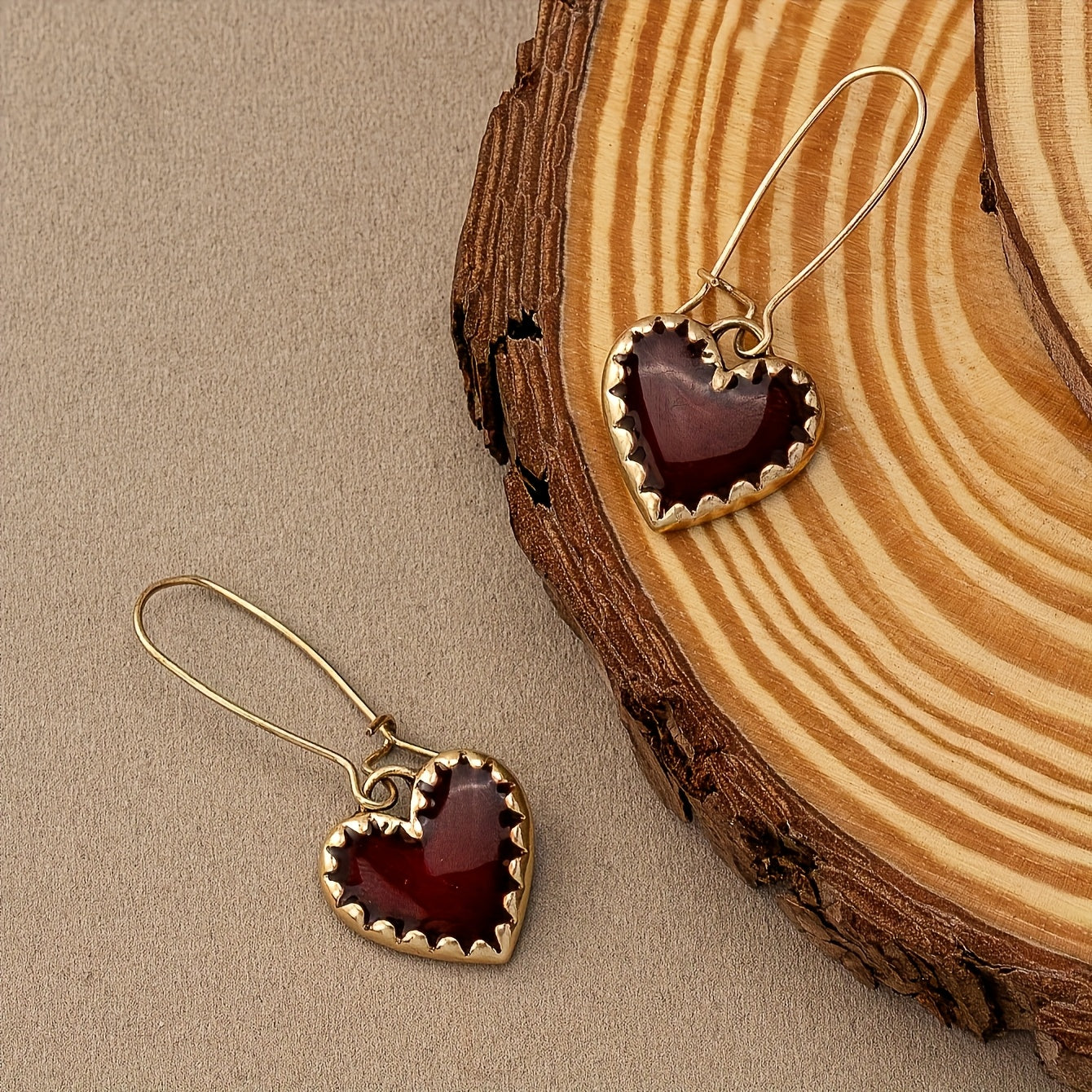 Bohemian Style Drip Heart Earrings