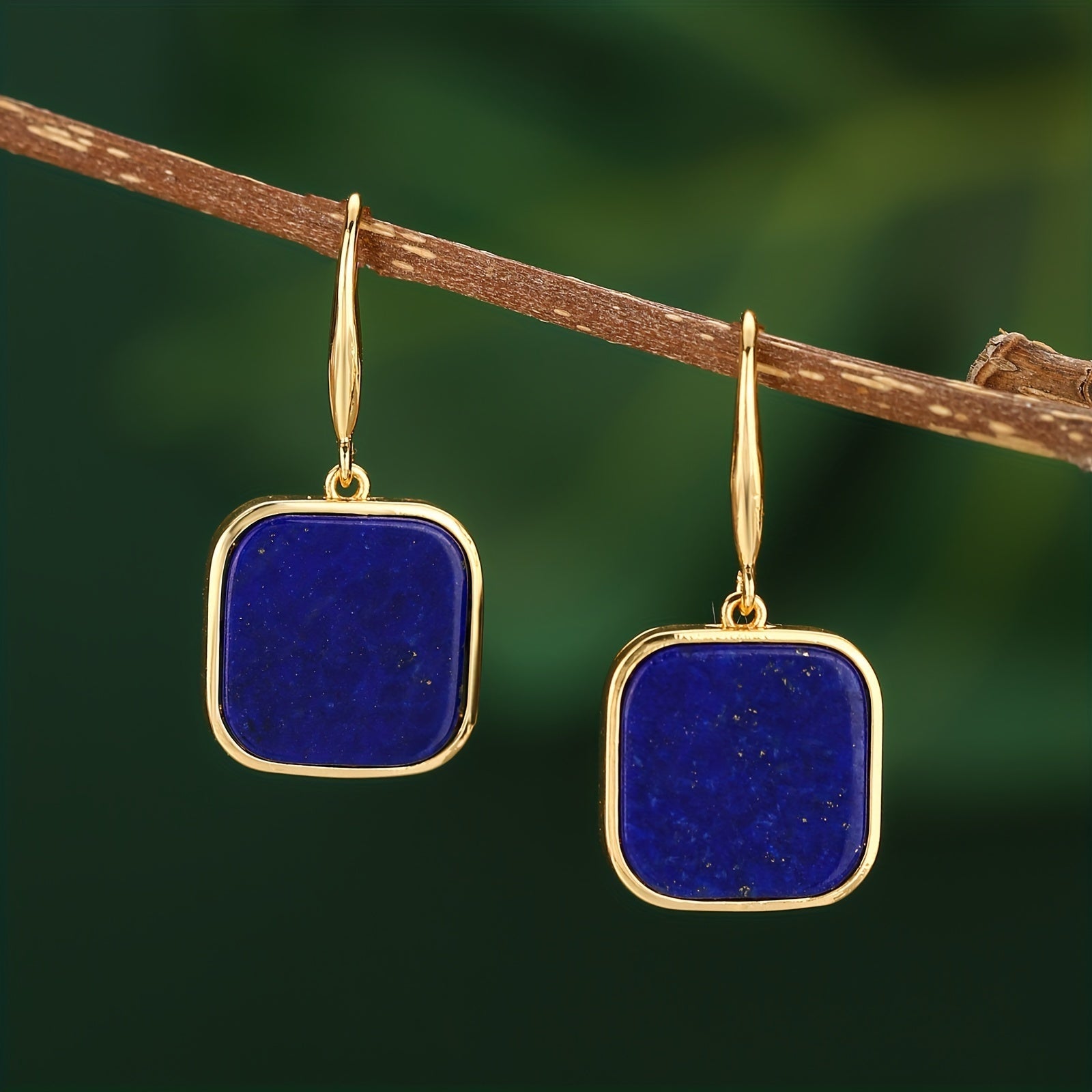 Bohemian Square Lapis Lazuli Earrings