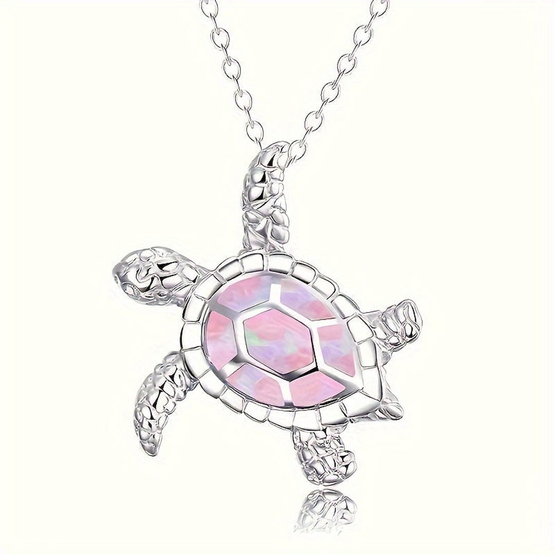 Shiny Turtle Pendant Necklace