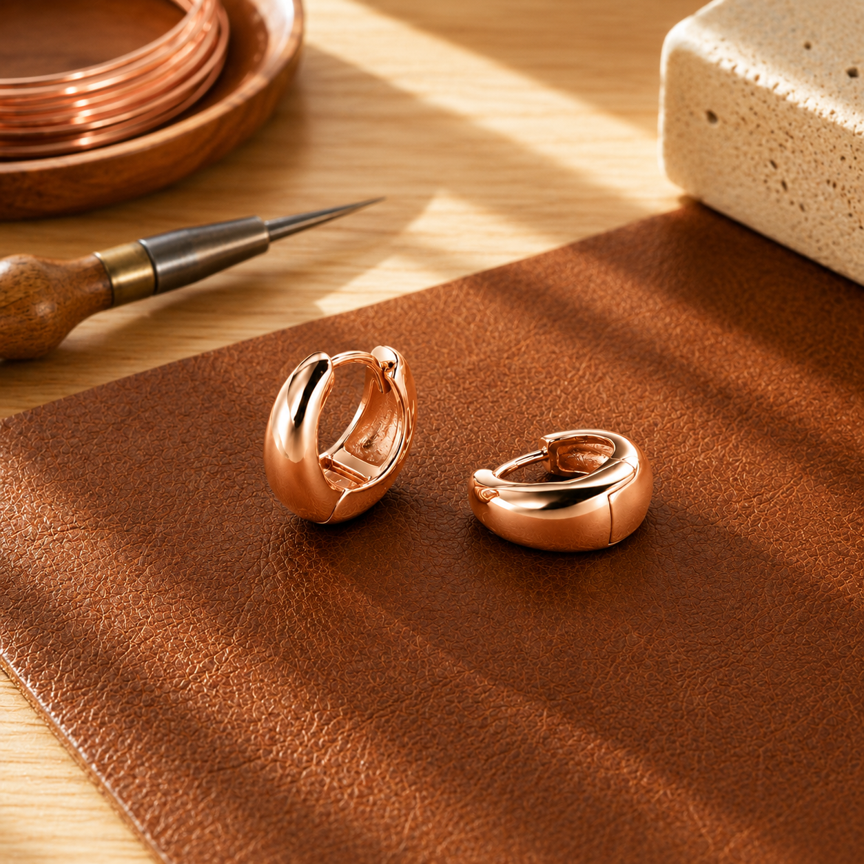 Hull Copper Earrings
